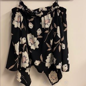 Off the shoulder flower top